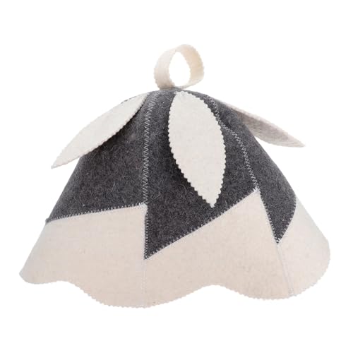 VERDANVERSE Filz Sauna Hut mit Kreativem Blattdesign Bequem und Leicht Hitzeschützende Saunamütze für Damen und Herren für Dampfbad Spa und Heimsauna Einfach zu Reinigen und Tragbar von VERDANVERSE