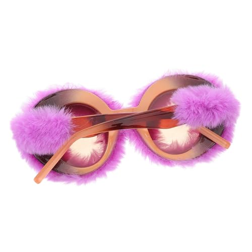 VERDANVERSE Flauschige Sonnenbrille für Frauen im Runden Design Trendige und Einzigartige Braune Samtbrille für Maskerade und Themen Events Modisches Accessoire für VERDANVERSE Flauschige Sonnenbrille für Frauen im Runden Design Trendige und Einzigartige Braune Samtbrille für Maskerade und Themen Events Modisches Accessoire für von VERDANVERSE