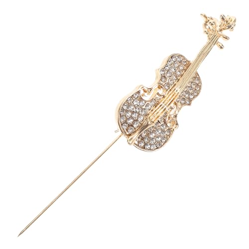 VERDANVERSE Geigenbrosche Pin mit Glänzendem Emaille Finish Elegantes Accessoire für Damenkleidung Rucksack und Hut Vielseitiger Schmuck für Anzug Pullover und Rock Goldfarben von VERDANVERSE