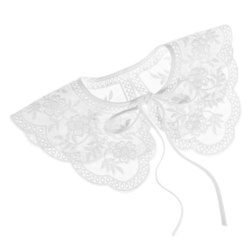 VERDANVERSE Bestickter Fake Kragen Damen Abnehmbarer Spitzenkragen für Blusen Kleider Modisches Kostüm Accessoire Eleganter Falscher Kragen für Frauen für Abendmode von VERDANVERSE