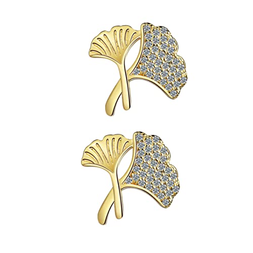 VERDANVERSE Ginkgo Ohrringe für Damen Goldene Ear Pendants Einfache und Stilvolle Ohrringe Dekorative Accessoires für Besondere Anlässe als für Geburtstage und Feiertage von VERDANVERSE