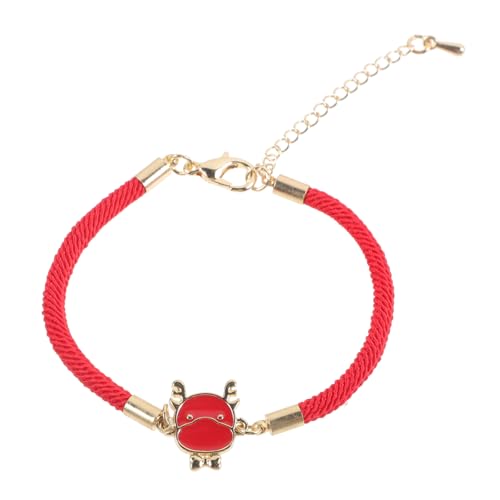 VERDANVERSE Glücksbringer Armband Rotes Seil Dragon Year Bracelet Weiches Geflochtenes String Bracelet Für Damen Zodiac Schmuck Geschenk von VERDANVERSE