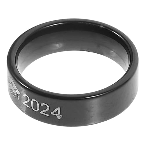 VERDANVERSE Graduierungsring mit Doktorhutmotiv Unisex Metallring Langlebiges Design Symbolisches für Abschlussfeier Individuelles Schmuckstück für Absolventen von VERDANVERSE