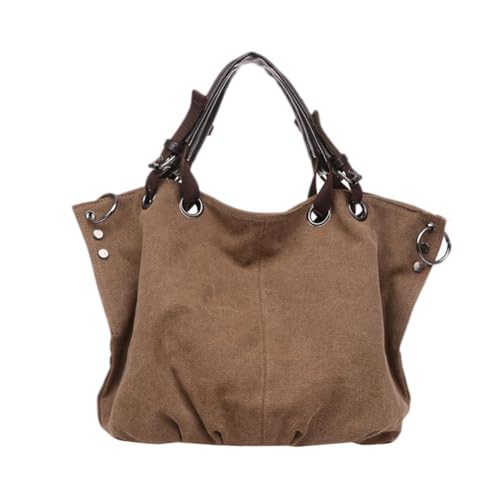 VERDANVERSE Große Canvas Tote Bag Modische Handtasche aus Polyester baumwoll mix Leichte Strapazierfähige Damen Umhängetasche mit Viel Stauraum Geeignet für Alltag Strand Shopping Kaffee von VERDANVERSE