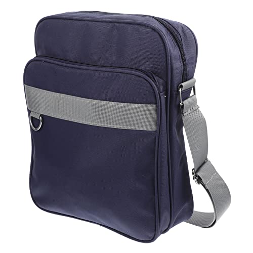 VERDANVERSE Große Crossbody Schultasche Damen Herren Modische Umhängetasche mit Verstellbarem Schultergurt Leichte Stofftasche für Alltag Schule Uni Praktische Messenger Bag in Dunkelblau von VERDANVERSE