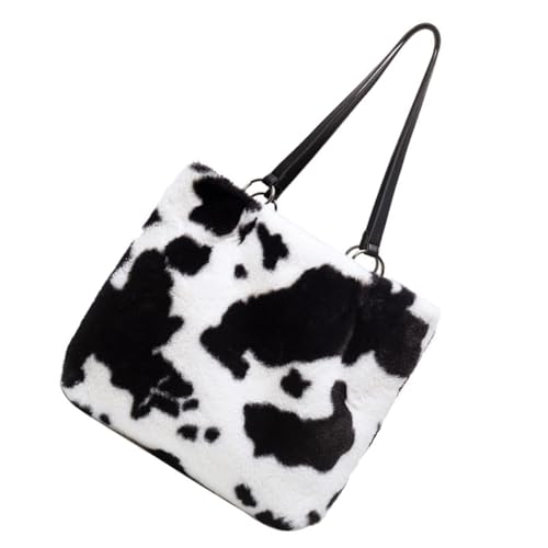 VERDANVERSE Große Kapazität Plüsch Umhängetasche Weiche Schultertasche Kuscheliger Speicherbeutel Leicht Tragbar Alltagstasche von VERDANVERSE