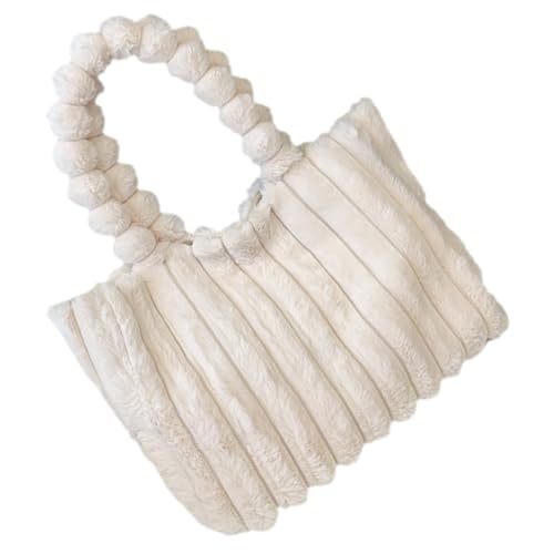 VERDANVERSE Große Plüsch Schultertasche Damen Flauschige Tote Bag mit Hoher Kapazität Weiche Handtasche aus Kuscheligem Material Modische Umhängetasche für Alltag und Party Angenehm und von VERDANVERSE
