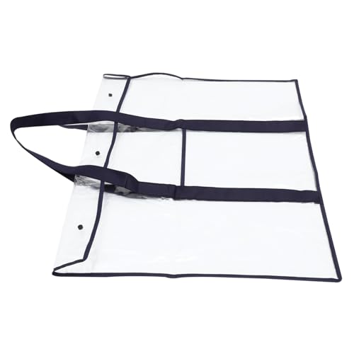 VERDANVERSE Große Transparente PVC Dokumententasche mit Tragegriff Robust und Langlebig als Tragbarer Kunst und Aufbewahrungsbeutel für Poster Zeichnungen und Organisationsbedarf von VERDANVERSE