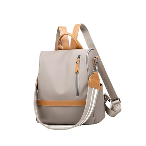 VERDANVERSE Großer Damen Rucksack aus Wasserfestem Nylon Verstellbare Schultergurte Hoher Stauraum für Uni Freizeit Reisen Khaki Tasche für Frauen und Studentinnen von VERDANVERSE