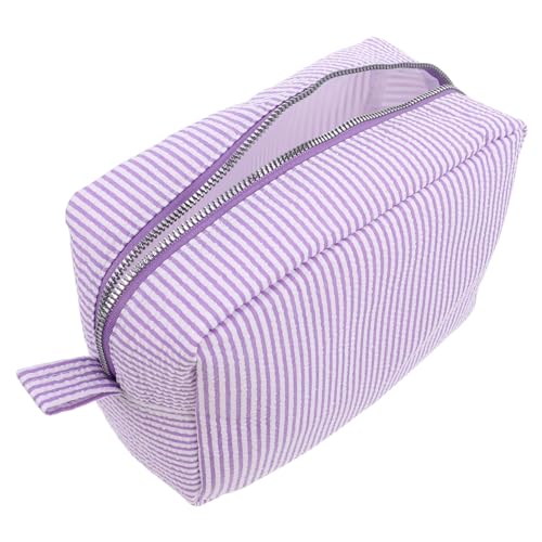 VERDANVERSE Großer Kapazität Streifen Make Up Tasche Tragbare Reise Kosmetiktasche für Damen zur Aufbewahrung von Toilettenartikeln Platzsparend und Leicht zu Transportieren von VERDANVERSE
