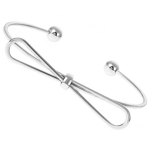 VERDANVERSE Großes Schleifen Armband für Damen Verstellbarer Offener Armreif Metall Eleganter Schmuck für Frauen und Mädchen für Partys und Besondere Anlässe von VERDANVERSE