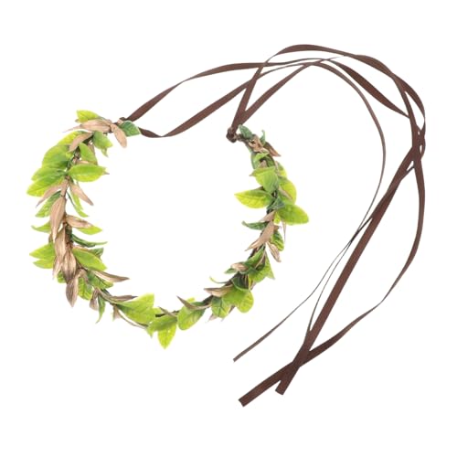 VERDANVERSE Grüne Blumen-stirnband Für Cosplay Elfenkostüm Waldelfenkrone Blumenkopfschmuck Blumenkrone Grüne Blumenkrone Stirnbandkrone Kranzkopfschmuck von VERDANVERSE