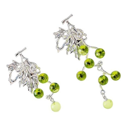 VERDANVERSE Grüne Trauben Ohrringe Damen Filigrane Asymmetrische Ohrhänger Frucht Designs Leichte Baumelnde Schmuckstücke für Alltag Party Cosplay und Besondere Anlässe von VERDANVERSE