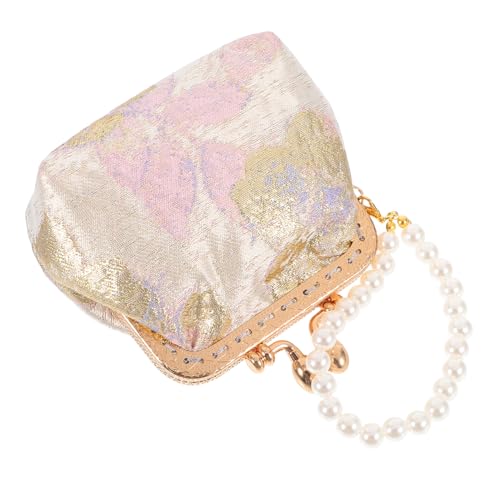VERDANVERSE Handgefertigte Chinesische Perlen Geldbörse mit Besticktem Kleine Vintage Münztasche Eleganter Coin Purse für Damen Portemonnaie für Alltag und Besondere Anlässe von VERDANVERSE