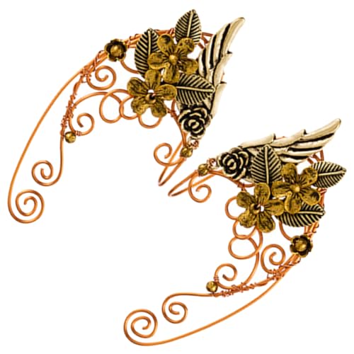 VERDANVERSE Handgefertigte Fairy Ear Metall Ohrmanschetten Elfenohren Schmuck für Damen Teens Cosplay Festival Party Halloween Accessoire VERDANVERSE Handgefertigte Fairy Ear Metall Ohrmanschetten Elfenohren Schmuck für Damen Teens Cosplay Festival Party Halloween Accessoire von VERDANVERSE