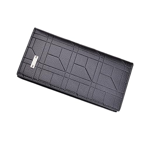 VERDANVERSE Herren Geldbörse Hochwertigem PU mit Mehreren Kartenfächern und Münzfach Praktischer Reißverschluss Langlebig Leicht Modisch für Alltag und Freizeit Dunkelbraun von VERDANVERSE