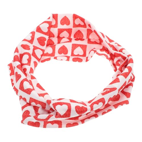 VERDANVERSE Valentinstag Stirnband Mit Herz-print Breites Modisches Haarschmuck-accessoire Für Frauen Und Mädchen Für Yoga Sport Und Festliche Anlässe Rot von VERDANVERSE
