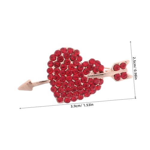VERDANVERSE Herzförmige Brosche aus Langlebiger Zinklegierung mit Funkelnden Strasssteinen Feine Verarbeitung Eleganter Anstecknadel für Kleidung Rucksäcke Geschenkidee zum Valentinstag für von VERDANVERSE