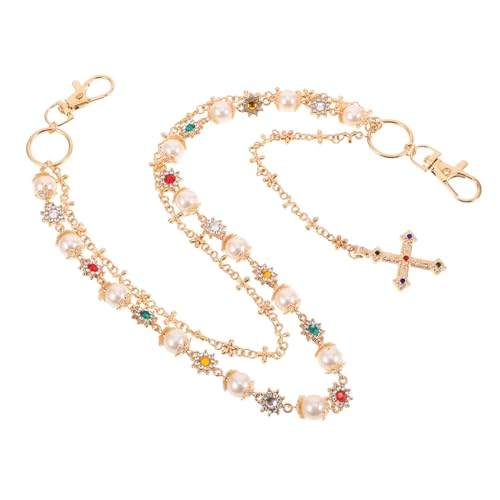 VERDANVERSE Hochwertige Jeans Hosenkette mit Goldenem Perlenanhänger Langlebig und Robust Hip Hop Gürtelkette für Herren Mehrlagiges Design für Sommeroutfits für Freizeit und Events von VERDANVERSE