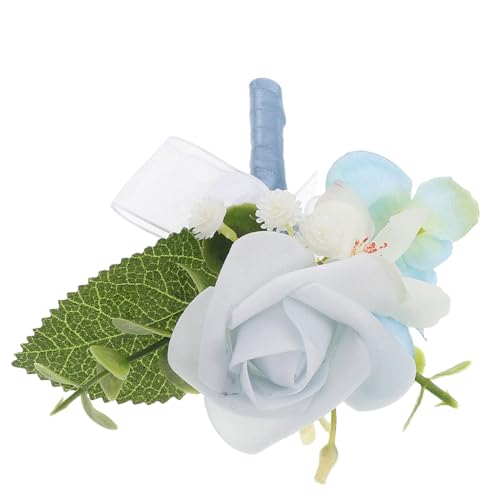 VERDANVERSE Hochzeitsrose Anstecker für Männer Künstliche Boutonniere Fade Resistent Dekoration für Hochzeiten Abschlussbälle und Festliche Anlässe von VERDANVERSE