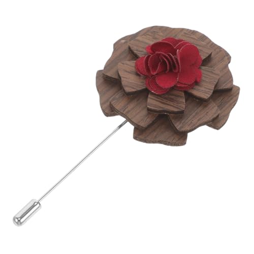 VERDANVERSE Holzblumen anstecknadel für Herren Dekorative Boutonniere aus Robustem Holz Eleganter Vintage look Stabile Anstecknadel für Anzug für Hochzeit Party und Festliche Anlässe von VERDANVERSE