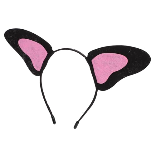 VERDANVERSE Hundeohren Stirnband Filz Leichtes Bequemes Haaraccessoire für Frauen Vielseitig Einsetzbar bei Cosplay Party Karneval und Festival Robustes Schwarzes Tierohren Haarreif von VERDANVERSE