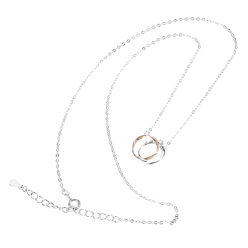 VERDANVERSE Ineinander Greifende Kreis Halskette für Frauen Muttertagsgeschenk Geburtstagsgeschenk Damen Schmuck von VERDANVERSE