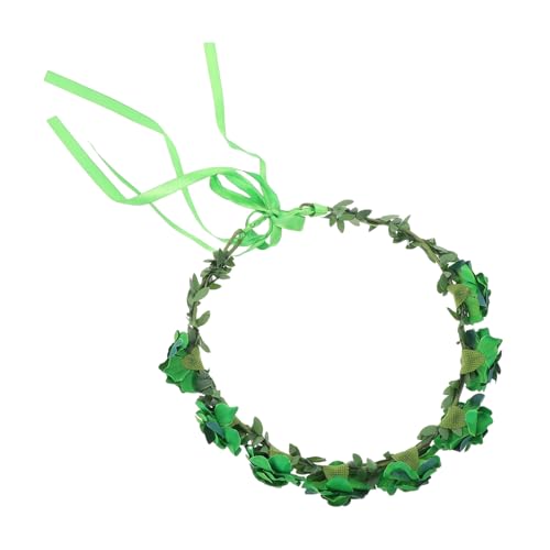 VERDANVERSE Irish Festival Haarreif mit Realistischen Grünen Stoffblumen Leichter Bequemer Party Haarreifen für St Patrick's Day Auffälliges Accessoire für Frauen und Mädchen von VERDANVERSE