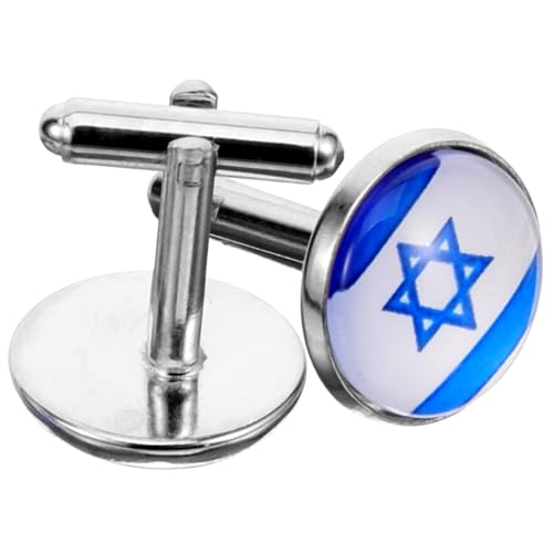 VERDANVERSE Israel Manschettenknöpfe aus Robustem Zinklegierung Französische Hemdknöpfe für Herren Formelle Anlässe Stilvolles Hemd Zubehör von VERDANVERSE