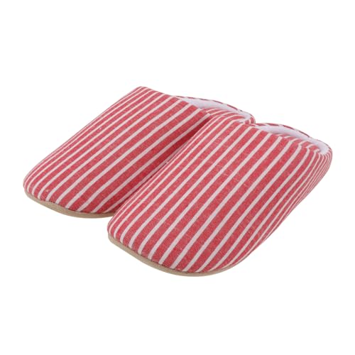 VERDANVERSE Japanische Hausschuhe Herren Damen Baumwollpantoffeln Gestreift Leicht Fluffy Warm Weiche Indoor Slipper für Herbst Winter von VERDANVERSE