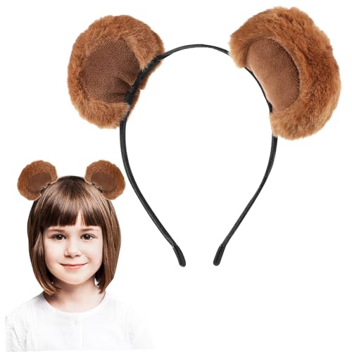 VERDANVERSE Bärenohren Stirnband Für Make-up Und Hautpflege Flauschige Tier Stirnbänder Für Cosplay Party Und Halloween Bezauberndes Haarband Als Accessoire von VERDANVERSE