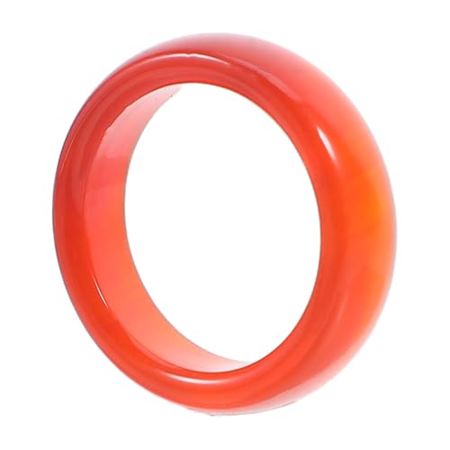 VERDANVERSE Karneol Ring für Damen Natürlicher Achat Edelstein Schmuck Rot Bandring Modisch Auffällig Praktisch von VERDANVERSE