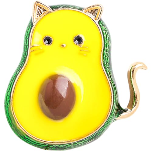 VERDANVERSE Katzenbrosche Avocado Anstecknadel für Schal Hut Umhang Sweater und Rucksack Dekorativer Pin mit Liebevollem Design für Stilvolle Outfits und von VERDANVERSE