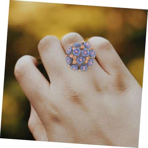 VERDANVERSE Keramik Blumenring Damen Modischer Verstellbarer Schmuck Leichtes Hautfreundliches Material Dauerhaftes Design Eleganter Look Für Alltag und Geschenk von VERDANVERSE