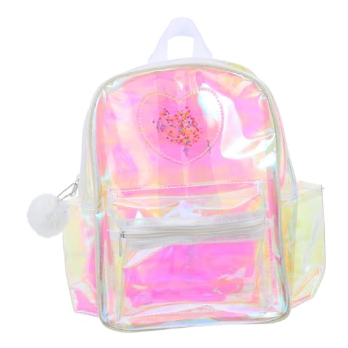 VERDANVERSE Durchsichtiger Rucksack Mit Herzmuster Kleiner Transparenter Beutel Für Damen Und Mädchen Leicht Zu Reinigen Geeignet Für Konzerte Und Alltag von VERDANVERSE