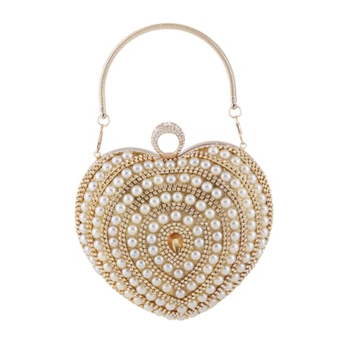 VERDANVERSE Herzförmige Abendtasche Für Damen Mit Verschlussdesign Für Partys Bankette Und Formelle Anlässe Organisiert Und Praktisch von VERDANVERSE