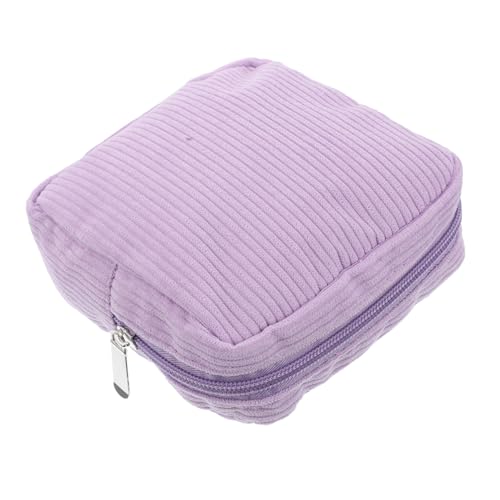 VERDANVERSE Kleine Corduroy Kosmetiktasche mit Reißverschluss Vielseitige Make Up und Tampon Aufbewahrungstasche für Damen Tragbare Münzgeldbörse Stilvolles Design Handlich und von VERDANVERSE