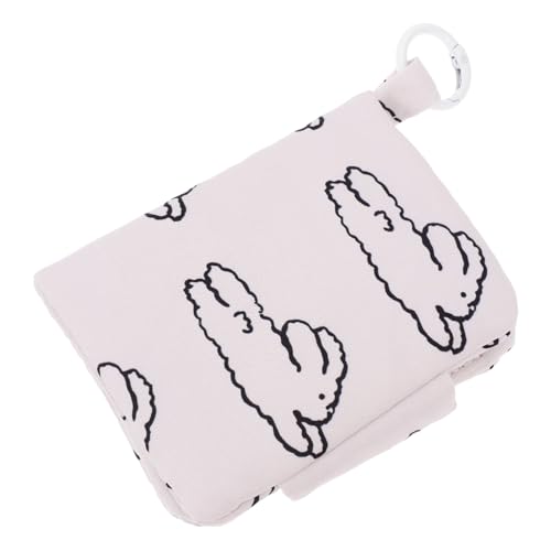 VERDANVERSE Kleine Geldbörse Damen mit Münzfach und Kartenhalter Weiches Material Praktischer Schlüsselanhänger Eleganter Mehrschicht Card Holder Handliche Ohrhörer Tasche Beige von VERDANVERSE