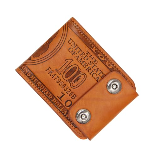 VERDANVERSE Kleine Ledergeldbörse Für Herren Bifold Geldbörse Mit Doppelknopfverschluss Tragbare Geldbörse Mit Fächern Für Bargeld Und Karten von VERDANVERSE