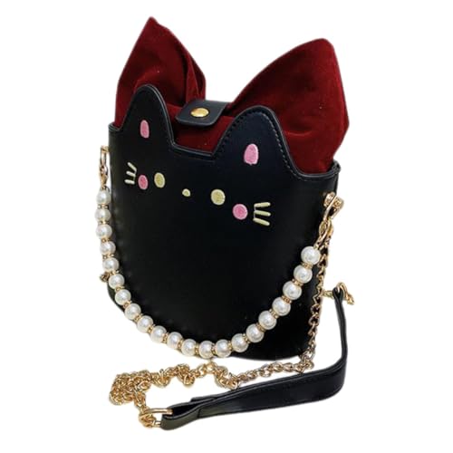 VERDANVERSE Kleine Mädchen Crossbody Tasche mit Schulterriemen Leichte Handtasche mit Münzfach und Telefonfach Niedliche Umhängetasche aus Robustem Material für Alltag und Party Schwarzes von VERDANVERSE