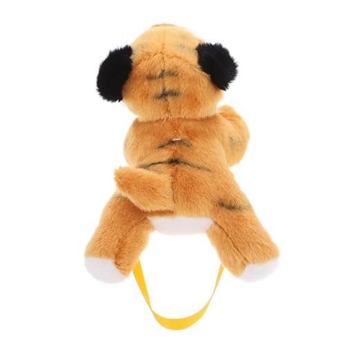 VERDANVERSE Kleiner Plüsch Tiger zum Aufsetzen Realistisches Kuscheltier Weiches Schulter Tier Jungle Party Niedliche Tigerfigur als Partyzubehör von VERDANVERSE