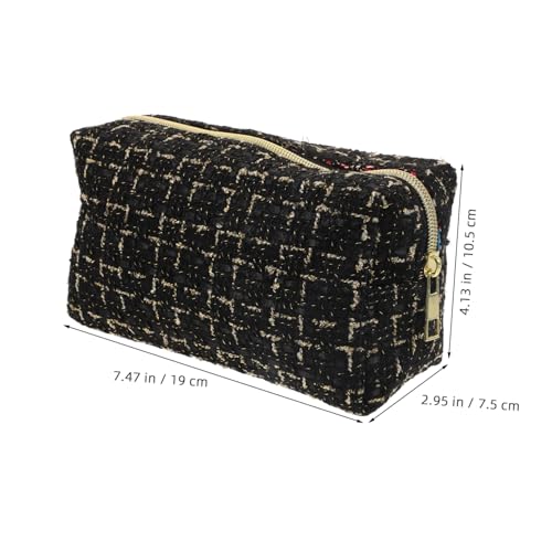 VERDANVERSE Kosmetiktasche Damen Groß Volumen Stylische Multifunktionale Reise Kulturtasche Leichter Handlicher Schminkbeutel mit Elegantem Design Klassisch Schwarzer Make Up Organizer für von VERDANVERSE