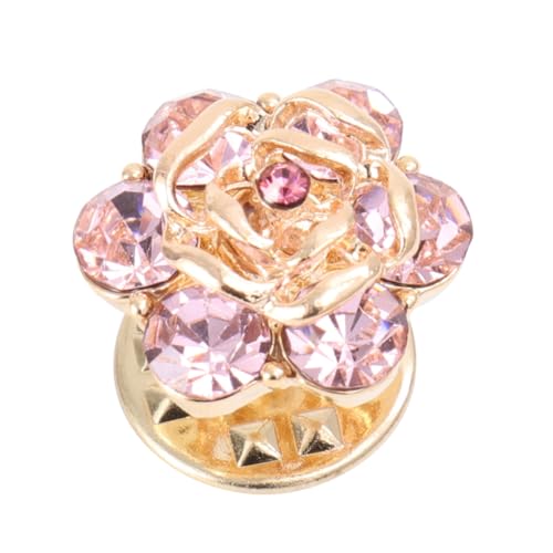VERDANVERSE Kreative Rosenbrosche Brustnadeln für Damen Stilvolle Kragenknopf anstecknadel Rosa Robuste Befestigung Vielseitiges Accessoire für Strickjacken und Blusen Geeignet für Festliche von VERDANVERSE