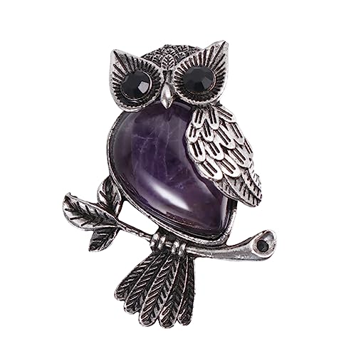 VERDANVERSE Kristallbrosche mit Kreativem Eulenmotiv Modische Anstecknadel Eleganter Schmuckpin für Kleidung und Schals für Hochzeit Party und Alltag Farbton von VERDANVERSE