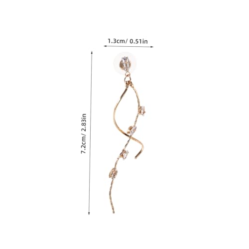 VERDANVERSE Lang Ohrstecker Damen Zirkonia Quaste Kupfer Ohr Schmuck Leicht Elegant für Party Alltag von VERDANVERSE