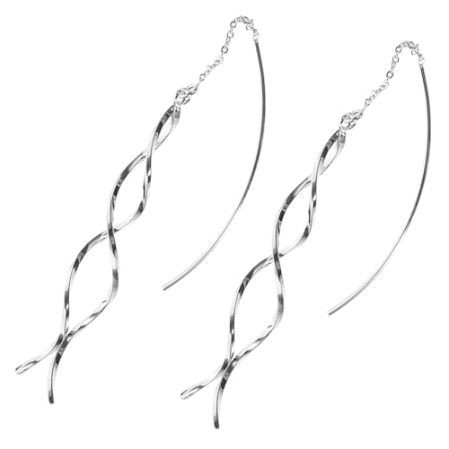 VERDANVERSE Lange Damen Ohrhänger mit Tassel Einfädler Ohrringe in Silber Leichte Schmuckstücke für Alltag Party und Hochzeit von VERDANVERSE