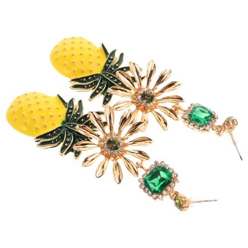 VERDANVERSE Lange Legierung Ohrringe Damen Pineapple Ohrstecker mit Quaste Leicht und Langlebig Modischer Ohrschmuck für Frauen und Mädchen von VERDANVERSE