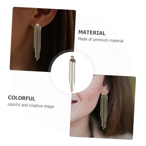 VERDANVERSE Lange Ohrhänger Damen Ohrringe mit Quaste Gold Modischer Ear Drop Schmuck Leichtes Design Langlebig und Auffällig für Besondere Anlässe und Alltag von VERDANVERSE