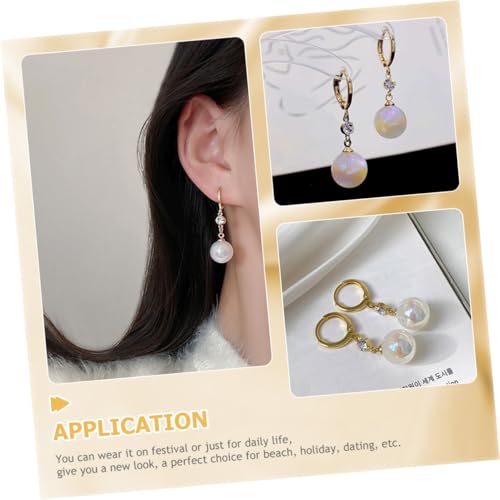 VERDANVERSE Lange Perlenohrringe Damen Silberstecker Dangle Ohrringe Boho Stil Eleganter Schmuck für Hochzeit und Alltag von VERDANVERSE