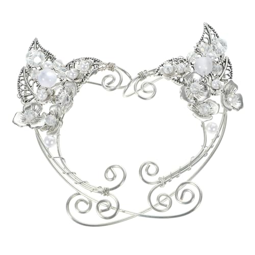 VERDANVERSE Leichte Fairy Ear Ohrclips für Damen nicht Durchlöchert mit Perlen design Langlebige Legierung Modische Ohrmanschetten für Geburtstag Weihnachten Valentinstag Stilvolle von VERDANVERSE